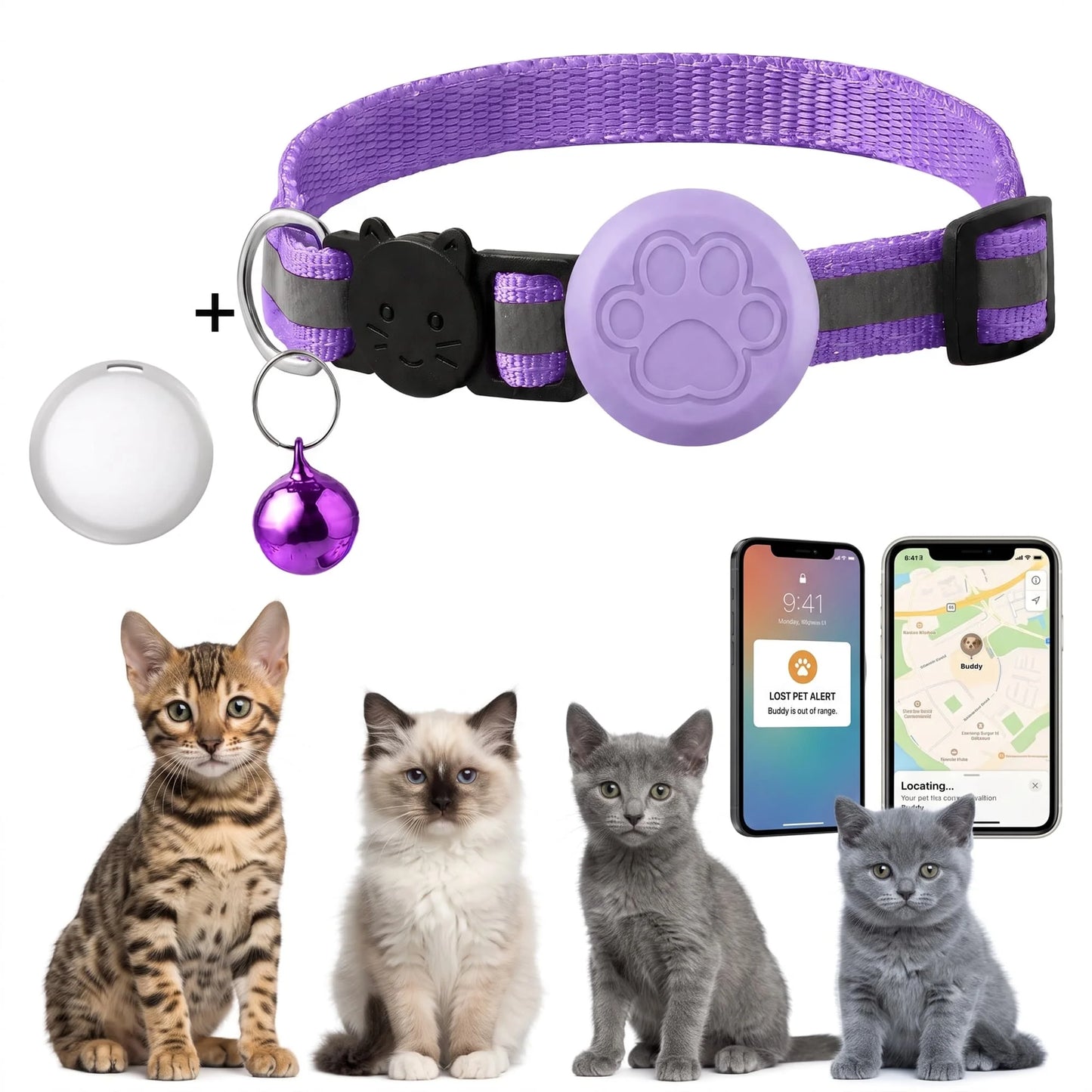 Reflective AirTag Pet Collar