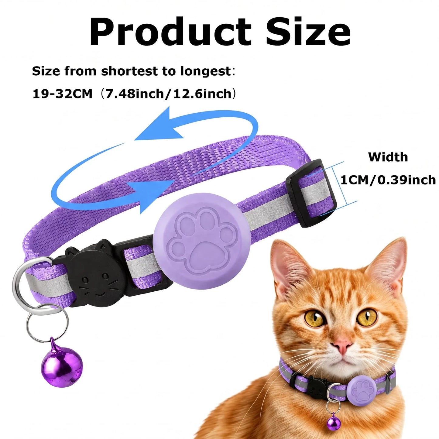 Reflective AirTag Pet Collar