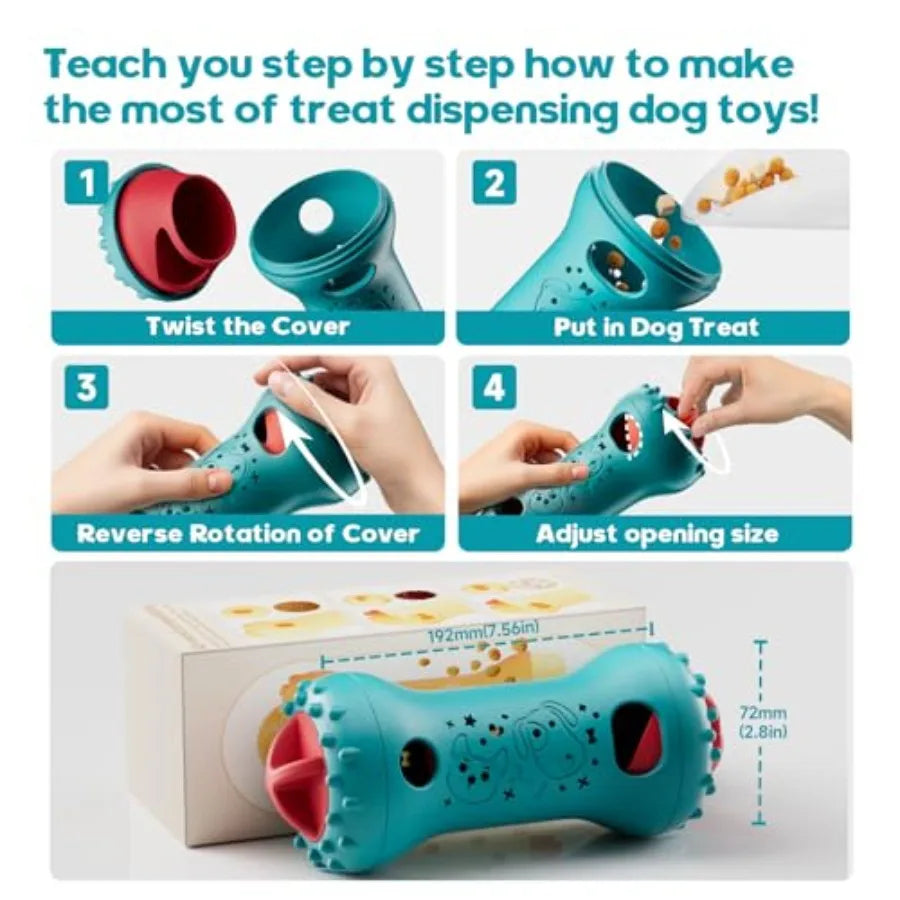 Interactive Dog Treat Dispensing Toy